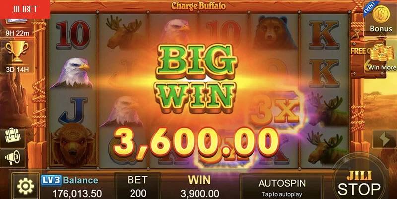 Jilibet Charge Buffalo Slot Machine Free Spins Bonus